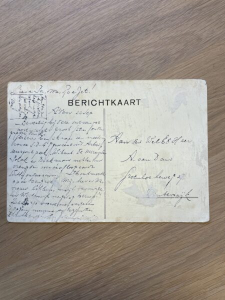 Briefkaart van Max van Dam aan de familie Van Dam